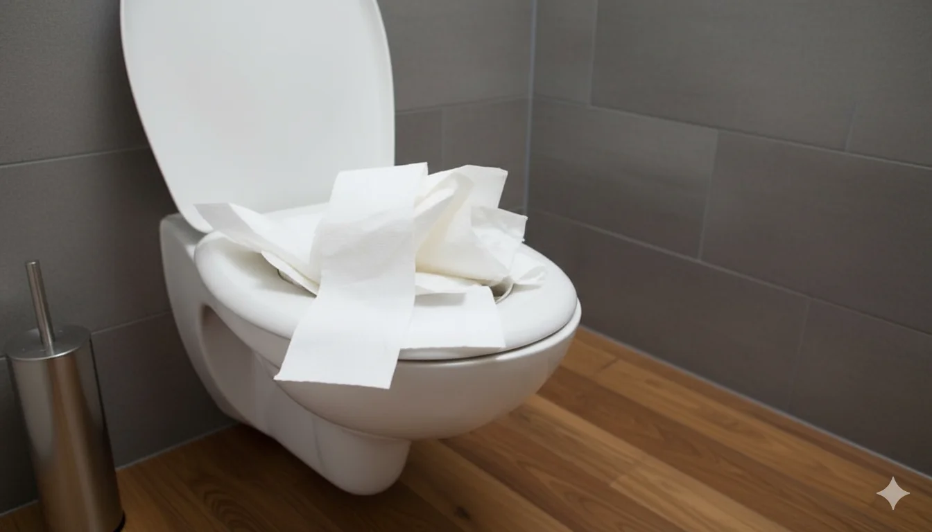 Usage modéré papier WC prévention obstructions